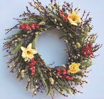 18"Pussywillow with Flowers
